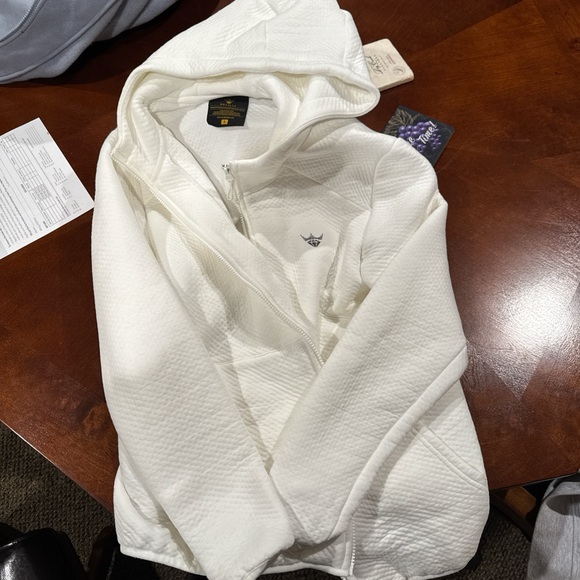 Royalty For Me Off-White Hooded Jacket - Picture 1 of 3